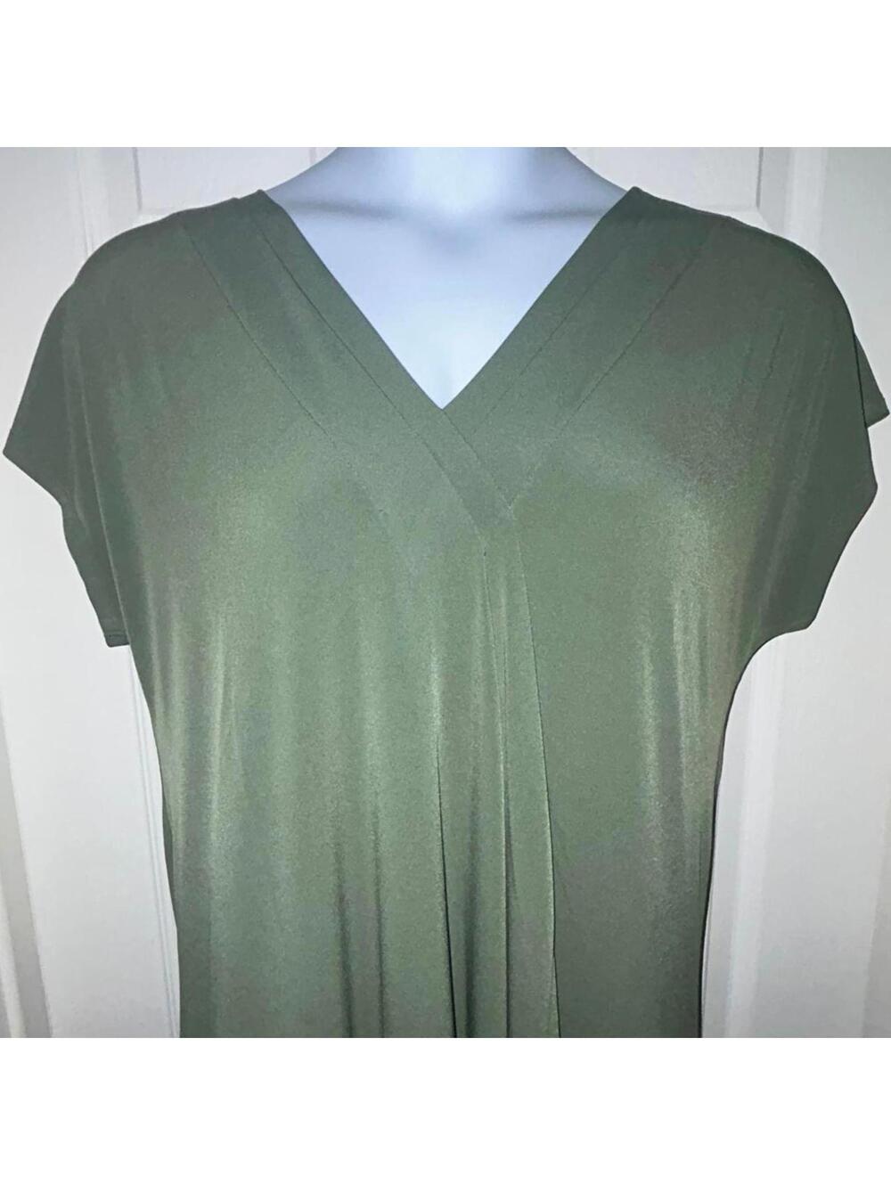 Lane Bryant Dress Pleated V Neck Sz 14/16